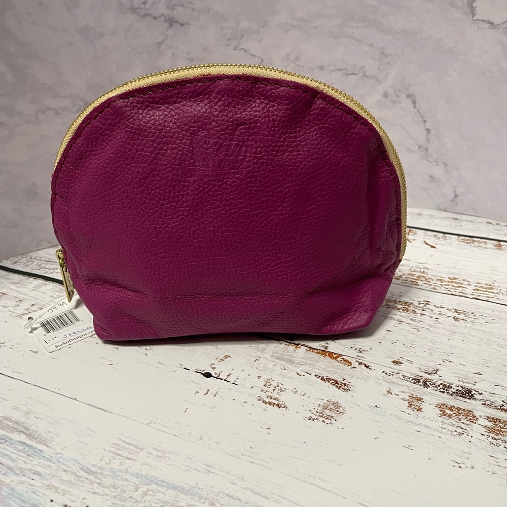 Sseko Pebbled Leather Cosmetic Bag